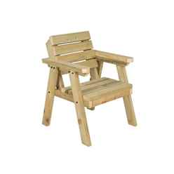 Evergrove Garden Fence Bench with Backrest - 60cm - Natural Finish