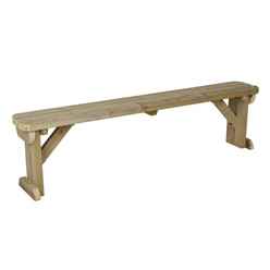 Greenstead Rounded Garden Bench Seat - 180cm - Natural Finish