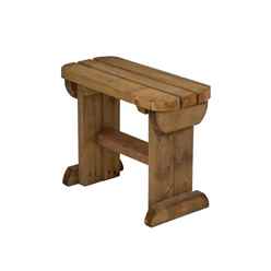 Greenstead Rounded Garden Bench Seat - 120cm - Rustic Finish