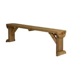 Greenstead Rounded Garden Bench Seat - 240cm - Rustic Finish