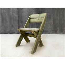 Hillmere Wooden Garden Chair - Rustic Finish