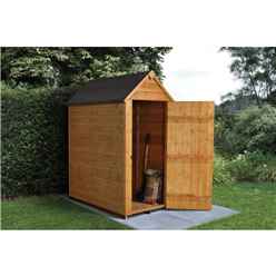 INSTALLED 5ft x 3ft Overlap Apex Garden Shed (1.6m x 0.9m) - Modular - INCLUDES INSTALLATION - CORE - * Door is on the 3ft Side