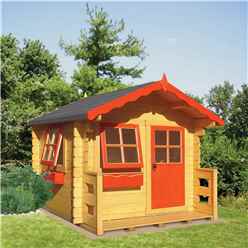 6 x 7 (1.69m x 1.79m) - Salcey Playhouse - 28mm Logs to Walls 