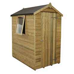6ft x 4ft Pressure Treated Tongue And Groove Apex Shed (1.9m x 1.3m)