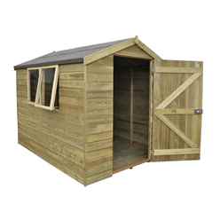 8ft x 6ft Pressure Treated Tongue And Groove Apex Shed (2.5m x 2.1m)