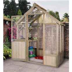 INSTALLED 6 x 4 Pressure Treated Greenhouse - INCLUDES INSTALLATION