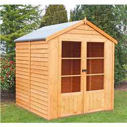 6 x 6 (1.76m x 1.83m) - Value Overlap Summerhouse - Double Doors - 10mm OSB Floor 