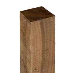 Pack of 3 - 5ft Timber Fence Post 3" (75x75mm) Brown 