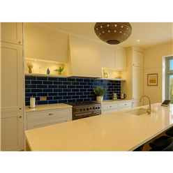 Deep Blue Gloss Metro Tiles (50 Pack - 1 Box – 1m2 Coverage) - Kitchen - Premium Ceramic Wall Finish - Inspired by New York Subway & SoHo Style - Includes UK Delivery