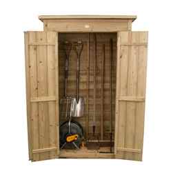 INSTALLED Pent Tall Garden Store - Pressure Treated (1.1m x 0.6m) - INCLUDES INSTALLATION