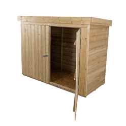 INSTALLED 2'8" x 6'3" Pent Large Outdoor Store - Pressure Treated (1.9m x 0.9m) - INCLUDES INSTALLATION