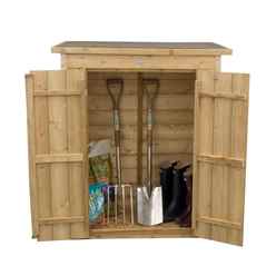 INSTALLED Shiplap Pent Garden Store - Pressure Treated (1.1m x 0.6m) - INCLUDES INSTALLATION