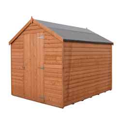 INSTALLED 7 x 5 Value Windowless Overlap Apex Wooden Garden Shed With Single Doors (8mm Solid OSB Floor) INSTALLATION INCLUDED
