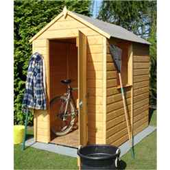 INSTALLED 6 x 4 (1.83m x 1.19m) - Tongue & Groove Apex Garden Shed - 1 Window - Single Door - 11mm Solid OSB Floor INSTALLATION INCLUDED