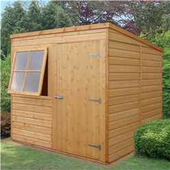 INSTALLED - 7 x 7 (2.05m x 1.98m) - Tongue & Groove - Pent Garden Shed - 11mm OSB Floor INSTALLATION INCLUDED