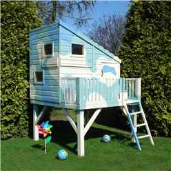 INSTALLED  6 x 6 (1.79m x 1.79m) -  Wooden Command Post Tower Playhouse INSTALLATION INCLUDED