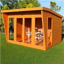 INSTALLED 10 x 10 (2.99m x 3.06m)  - Premier Wooden Summerhouse - Double Doors - 12mm T&G Walls & Floor INSTALLATION INCLUDED