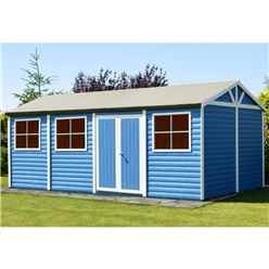 INSTALLED 12 x 30 (3.73m x 8.98m) - Tongue & Groove - Apex Workshop - 2 Opening Window - Double Doors - 16mm Tongue & Groove Floor INSTALLATION INCLUDED