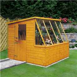 8 x 8 (2.39m x 2.39m) - Tongue And Groove - Potting Shed - Opening Side Door 