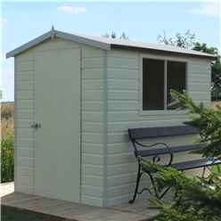 7 x 5 (2.09m x 1.49m) - Tongue And Groove - Apex Workshop - 2 Windows - Single Door - 12mm Tongue And Groove Floor and Roof 