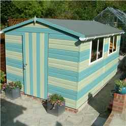 10 x 8 (2.99m x 2.39m) - Tongue And Groove - Wooden Apex Workshop - 12mm Tongue And Groove Floor and Roof