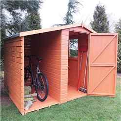 INSTALLED 7 x 6 Tongue And Groove Apex Shed With Log Store INSTALLATION INCLUDED