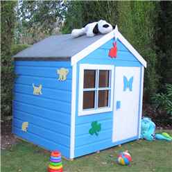 4 x 4 (1.12m x 1.19m) - Wooden Playhut Playhouse 