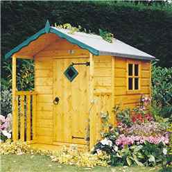 INSTALLED 4 x 4 (1.19m x 1.19m) - Wooden Hide Playhouse INSTALLATION INCLUDED