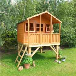 6 x 4 (1.79m x 1.19m) - Wooden Stork Playhouse With Platform