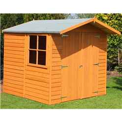 7 x 7 (1.98m x 2.04m) Dip Treated - Apex Wooden Garden Shed - 1 Opening Window - Double Doors