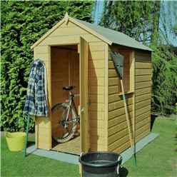 6 x 4 (1.82m x 1.2m) - Pressure Treated Tongue And Groove - Apex Garden Shed / Workshop - 1 Window - Single Door 
