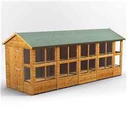  18 x 6 Premium Tongue and Groove Apex Potting Shed - Single Door - 22 Windows - 12mm Tongue and Groove Floor and Roof