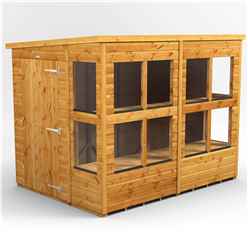 8 x 6 Premium Tongue and Groove Pent Potting Shed - Single Door - 12 Windows - 12mm Tongue and Groove Floor and Roof