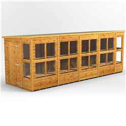 18 x 6 Premium Tongue and Groove Pent Potting Shed - Single Doors - 22 Windows - 12mm Tongue and Groove Floor and Roof