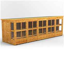 20 x 6 Premium Tongue and Groove Pent Potting Shed - Single Doors - 24 Windows - 12mm Tongue and Groove Floor and Roof