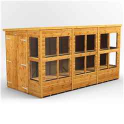 12 x 6 Premium Tongue and Groove Pent Potting Shed - Double Doors - 16 Windows - 12mm Tongue and Groove Floor and Roof