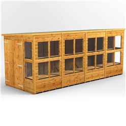 16 x 6 Premium Tongue and Groove Pent Potting Shed - Double Doors - 20 Windows - 12mm Tongue and Groove Floor and Roof