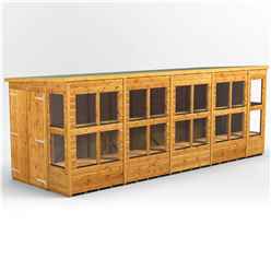 18 x 6 Premium Tongue and Groove Pent Potting Shed - Double Doors - 22 Windows - 12mm Tongue and Groove Floor and Roof