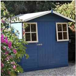 INSTALLED 7 x 7 (2.05m x 2.13m) - Tongue & Groove - Apex Garden Shed - 2 Windows - Single Door - 12mm Tongue and Groove Floor INSTALLATION INCLUDED
