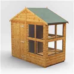 4 x 8 Premium Tongue and Groove Apex Potting Shed - Single Door - 12 Windows - 12mm Tongue and Groove Floor and Roof	