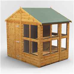 6 x 8 Premium Tongue and Groove Apex Potting Shed - Single Door - 14 Windows - 12mm Tongue and Groove Floor and Roof
