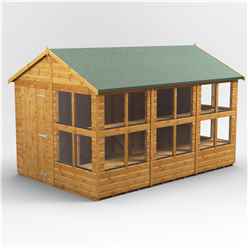 12 x 8 Premium Tongue and Groove Apex Potting Shed - Single Door - 20 Windows - 12mm Tongue and Groove Floor and Roof