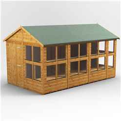14 x 8 Premium Tongue and Groove Apex Potting Shed - Single Door - 22 Windows - 12mm Tongue and Groove Floor and Roof