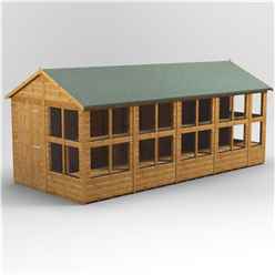 18 x 8 Premium Tongue and Groove Apex Potting Shed - Single Door - 26 Windows - 12mm Tongue and Groove Floor and Roof