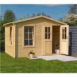 1.9mm X 3.1m Garden Studio Log Cabin - 19mm Wall Thickness