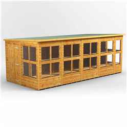 18 x 8 Premium Tongue And Groove Pent Potting Shed - Single Door - 26 Windows - 12mm Tongue And Groove Floor And Roof
