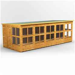 20 x 8 Premium Tongue and Groove Apex Potting Shed - Double Door - 28 Windows - 12mm Tongue and Groove Floor and Roof	