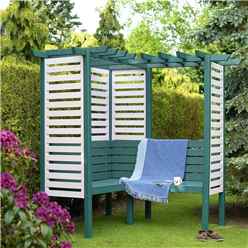 6 x 6 Pressure Treated Wooden Seat Corner Arbour