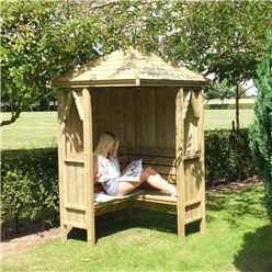 4 x 4 Pressure Treated Wooden Seat Corner Arbour