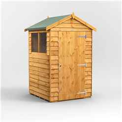4 x 4 Overlap Apex Shed - Single Door - 2 Windows - 12mm Tongue and Groove Floor and Roof